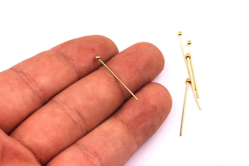 Head pins jewelry findings