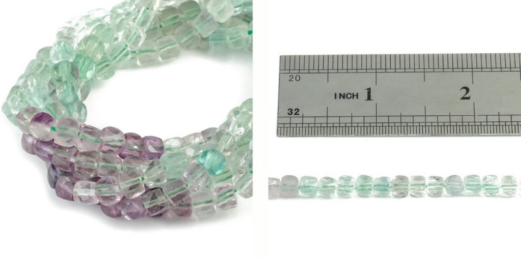 Fluorite gemstone beads