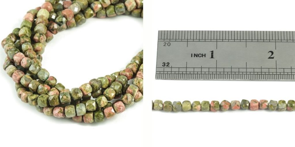 Unakite gemstone beads